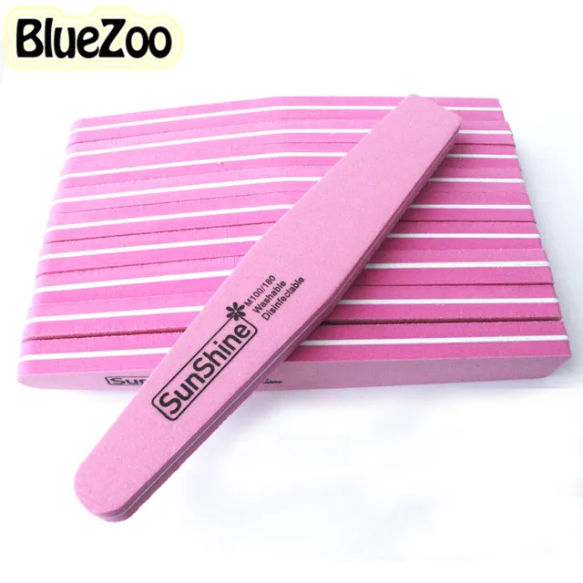 Bluezoo 10pcs Nail File Diamond Fancy Files Buffer Sanding Bluezoo 10pcs Nail File Diamond Fancy Files Buffer Sanding Washable Manicure Tool Double Side