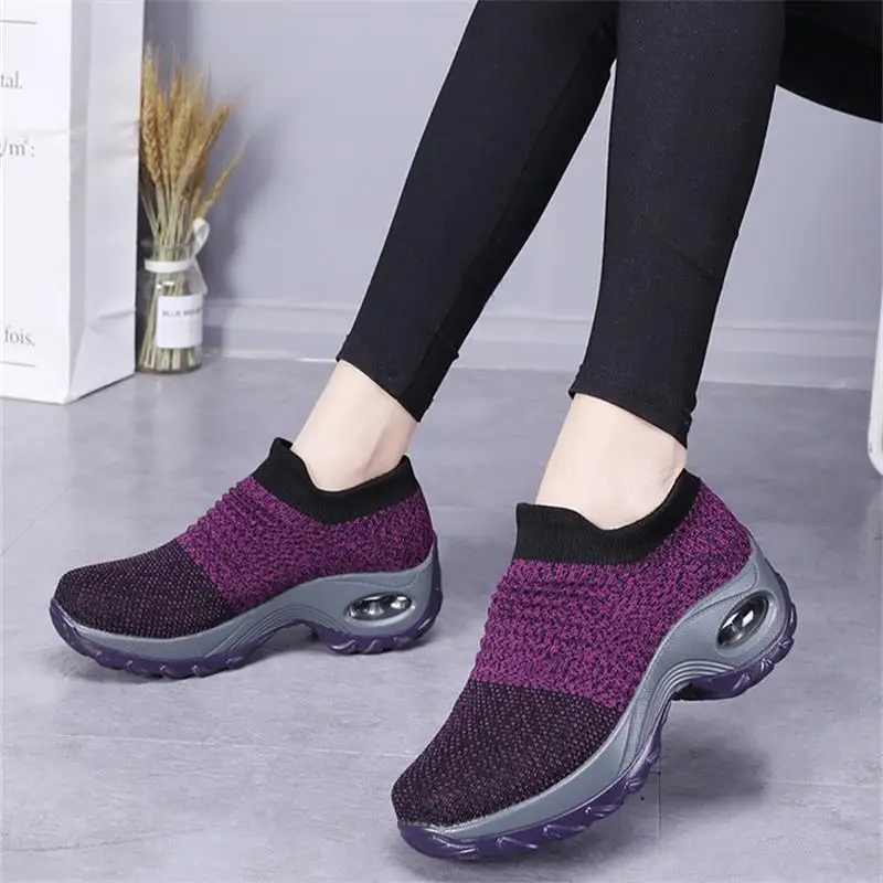 Plus Size Platform Women Casual Shoes Slip on Comfortable Ladies Female ...