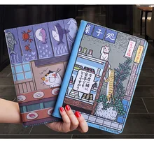 Tablet Protective Case For apple ipad mini 1 2 3 Flip smart stand cover pu leather Cute cat Cartoon illustration Case A1599 A160 Tablet Protective Case For apple ipad mini 1 2 3 Flip smart stand cover pu leather Cute cat Cartoon illustration Case A1599 A160