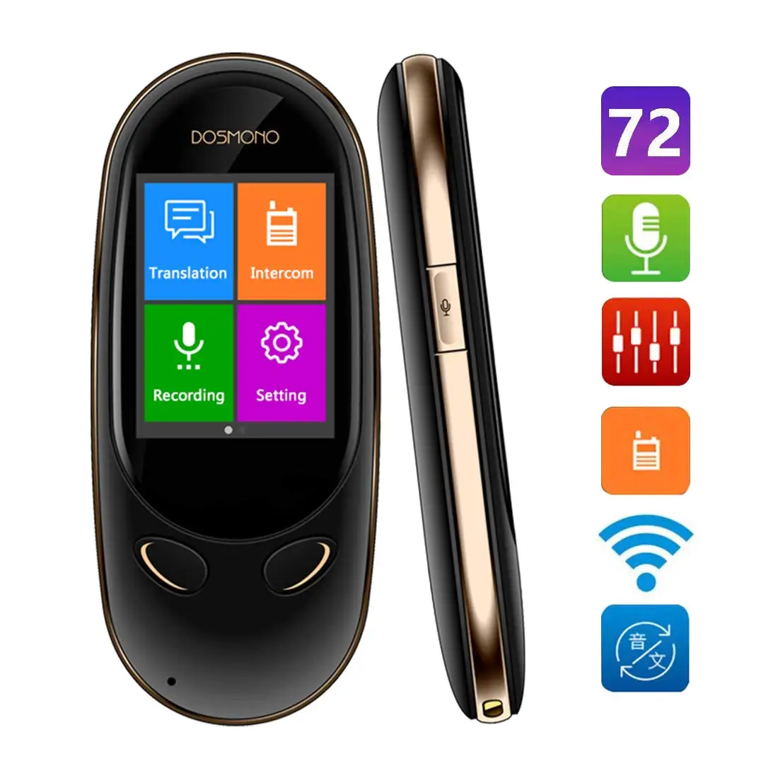 

Smart Language Translator Device,Electronic Recorder Simultaneous Translation 72 Languages for Travel Business Learning Meeting