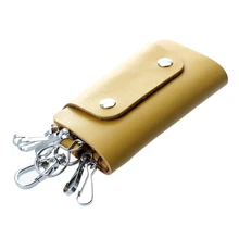 ABDB желтая кожаная сумка для связка ключей автомобиля