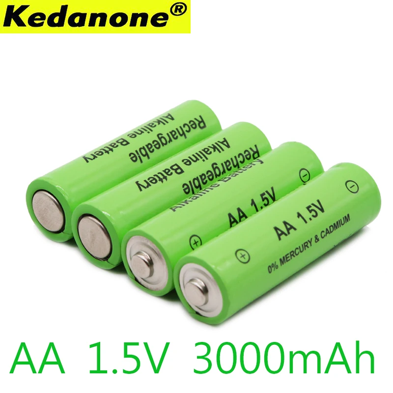 Kedanone2019 AA батарея 4 8 шт 3000 1 5 V Quanlity аккумуляторная 3000mAh Ni MH батарея|Перезаряжаемые