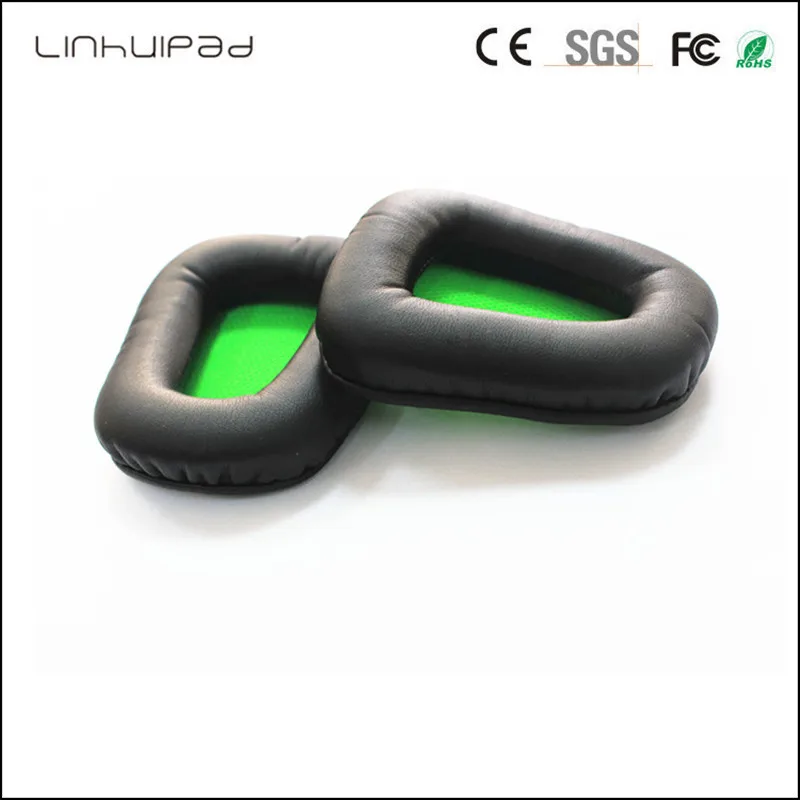Linhuipad 2Pcs Pairs Replace Ear Pads Cushions Ear Cups Cover Soft Leather Repair Parts for Kraken Electra Tiamat 7 1 headphones