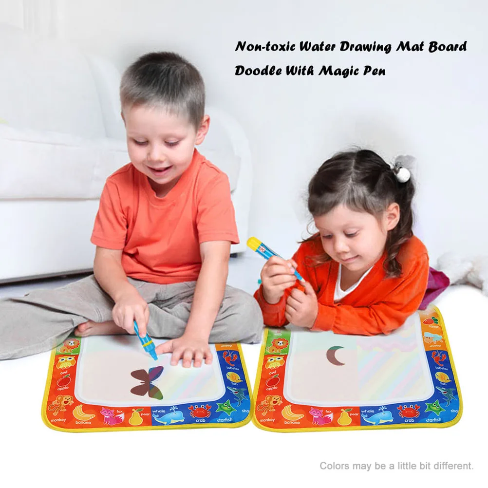 

HOT 30x29x2cm Drawing Toys Water Drawing Mat Board Painting and Writing Doodle With Magic Pen Non-toxic Drawing Board for Kids
