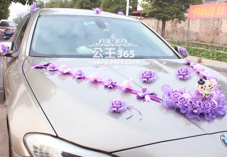 Новое поступление Свадебные аксессуары Свадебные Автомобильные цветы украшения цветок с головками Свадебные вечерние декоративные цветы