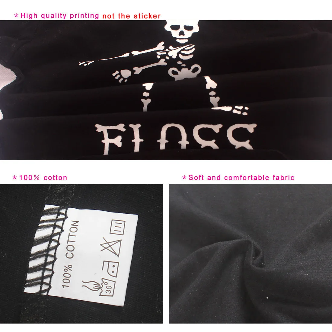 New Hip Hop Skeleton fortinet Kids T-Shirt Punk Black Shirts Children Boys Girls Minecraft Teens T Shirts Toddler Summer Clothes