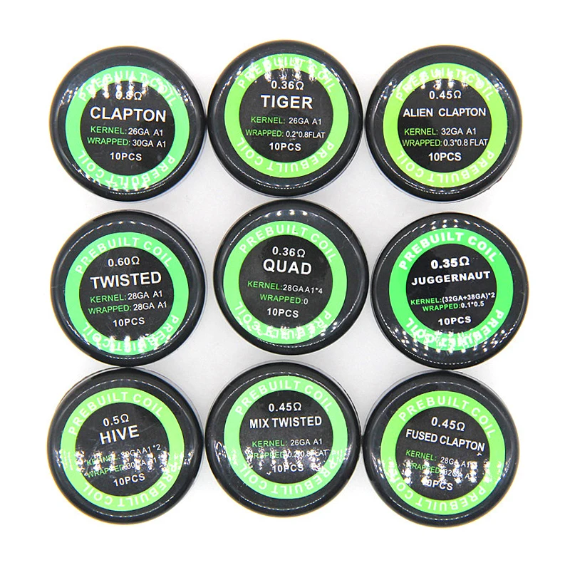 

Electronic cigarette heating wire Fused clapton premade wrap Alien Mix twisted coils