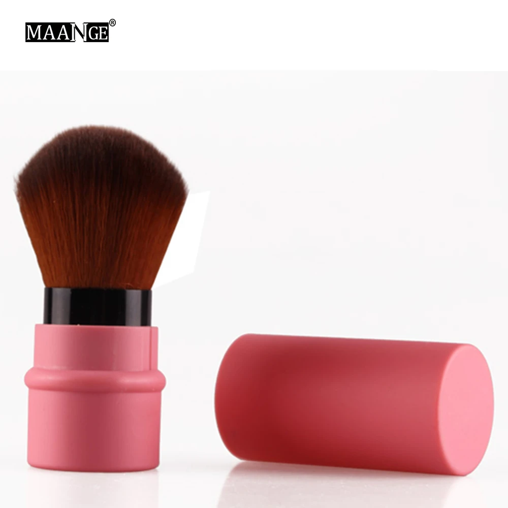 

Pro 1Pcs Loose Power Foundation Blush Makeup Brush Mini Retractable Portable Blusher Face Brushes Beauty Cosmetic Travel Tools