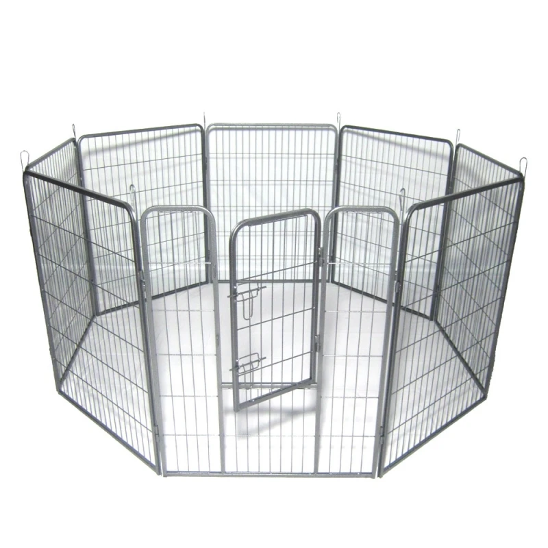 40-Dog-Pet-Playpen-Heavy-Duty-Metal-Exercise-Fence-Hammigrid-8-Panel-Silver_1_800x800