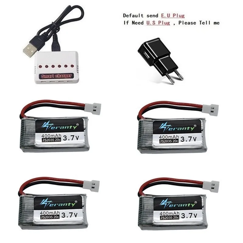 3,7 V 400 мА/ч, Батарея и(6 в 1) Зарядное устройство для SYMA X15 X5A-1 X15C X15W H31 X4 H107 KY101 E33C E33 U816A V252 H6C RC ЗАПАСНЫЕ Запчасти - Цвет: Светло-серый