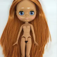 Совместное тела телесного цвета Блит куклы Черная кожа завод кукла подходит для DIY Изменить BJD игрушка для Обувь для девочек
