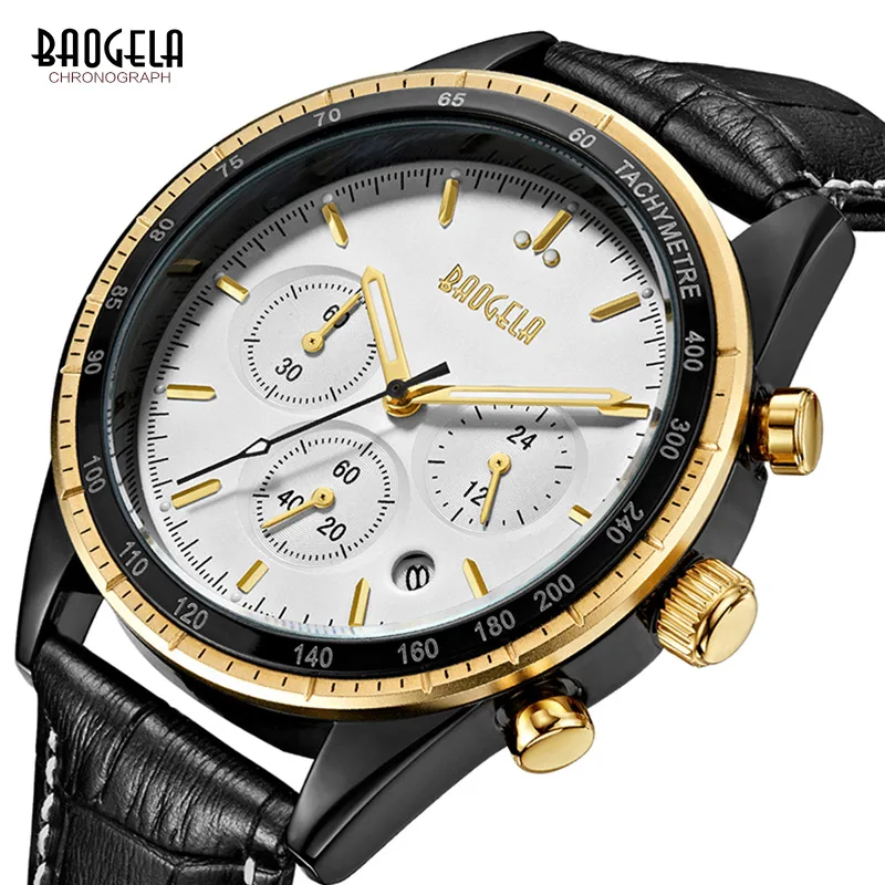 

BAOGELA Watch Male Stainless Steel Waterproof Speed Quartz Watch Belt Men's Watch Luminous Hands Reloj Mujer Clock