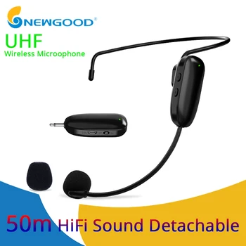 

UHF Wireless Head Headset Microphone 2 In 1 Handheld Portable MIC Voice Changer Amplifier For Speech 3.5mm Plug Receiver