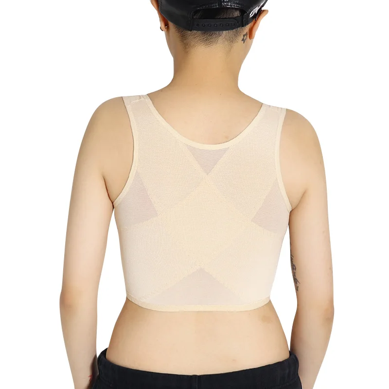 chest binder  tomboy buckle short breast binder trans vest casual bust shapers tops corset tee Super flat bra Les Lesbian spanx bodysuit Shapewear