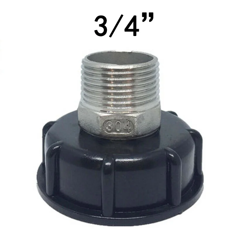 

60mmThread IBC Tank Adapter S60X6 To Tap 1/2" 3/4" 1" Replacement Valve Fitting Parts For IBC Home Garden Water Connectors