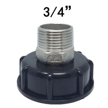 

60mmThread IBC Tank Adapter S60X6 To Tap 1/2" 3/4" 1" Replacement Valve Fitting Parts For IBC Home Garden Water Connectors
