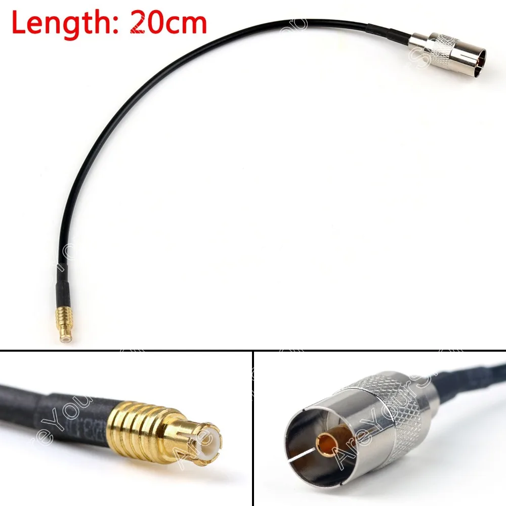 

Areyourshop Sale 20cm RG174 Cable IEC Female Jack to MCX Male Plug Straight Coax Pigtail 8in Jackpl
