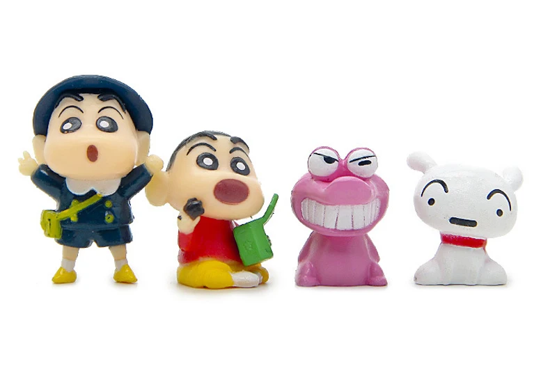 8 шт./Партия DIY Crayon Shin-Chan игрушечные фигурки из ПВХ милый карандаш Shin-Chan фигурка Коллекционная модель игрушки пейзаж для сада