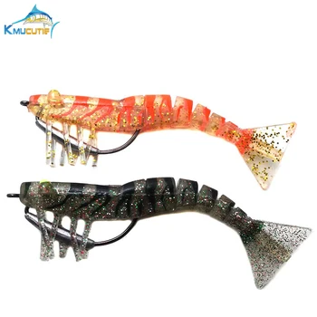 

5pcs saltwater freshwater soft shrimp craft series 17g soft shrimp Lead head hook fishing lures