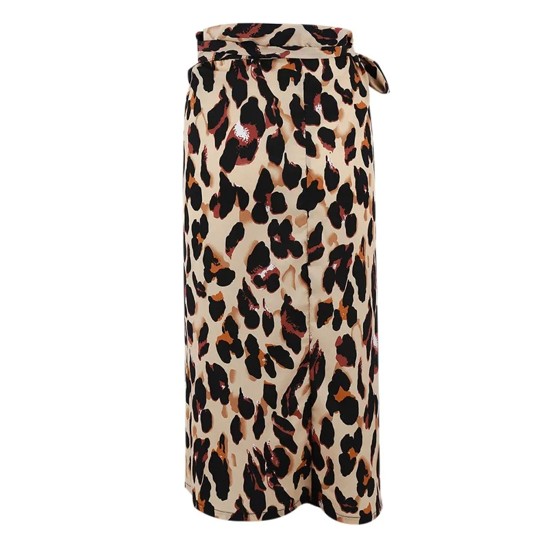 Newest Women Chiffon Leopard Print Maxi Skirt Ladies High Waisted Summer Long Skirts Fashion Leopard skirts womens