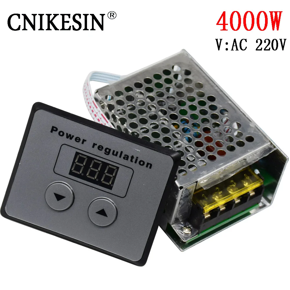 

4000W SCR high power 220W electronic digital voltage regulator, digital control, dimming, speed regulation, temperature control