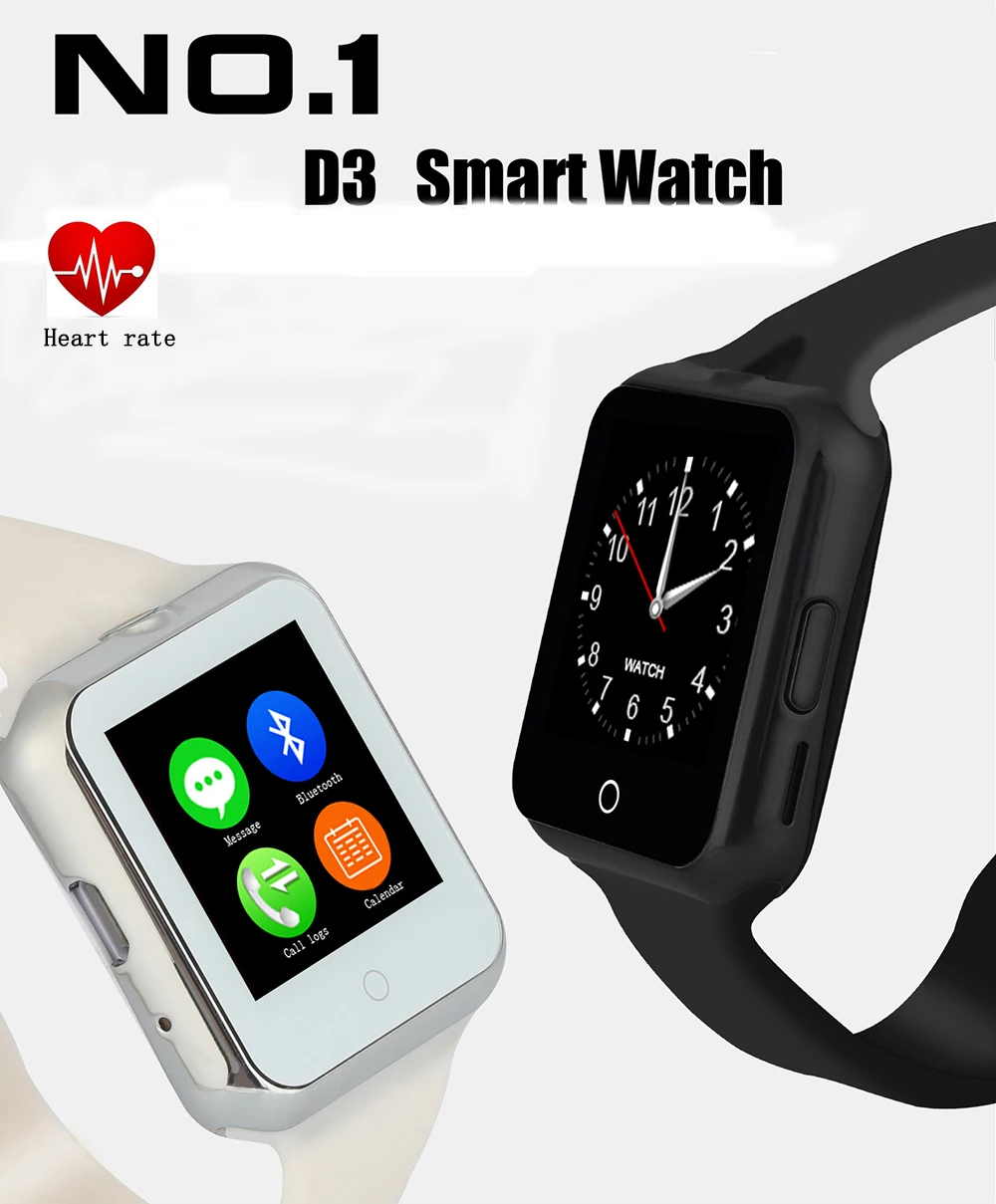 2016 font b Smart b font font b Watch b font D3 Clock Sync Notifier Support