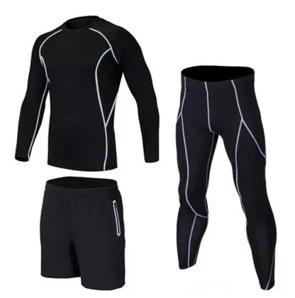 

2017 18 hot underwear men underwear sets 3/pc compression underwear men fitness clothing