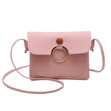 2020 bolsa OLOEY bolsa cuadrada con solapa para mujer bolsa de hombro con colores de caramelo dulce para mujer bolsa de anillo de Metal para niñas bolsa de calle Vintage diaria