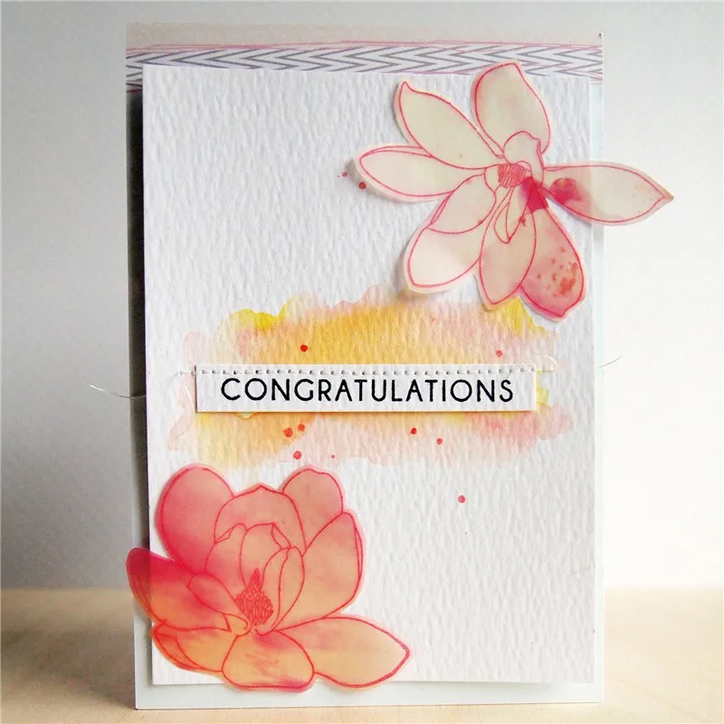 

YaMinSanNiO Flower Stamp Die Sets Clear Stamps and Dies for Scrapbooking Card Making Embossing Crafts Cutting Dies with Stamps