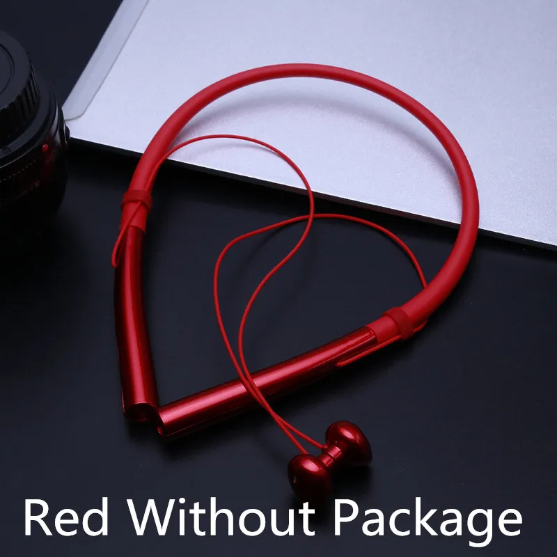 Q14 Bluetooth наушники беспроводные наушники с шейным ремешком стерео гарнитура с защитой от пота магнитные наушники для телефона iPhone Xiaomi LG - Цвет: Red No Package