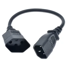 PDU/UPS C13 розетка в швейцарскую розетку, IEC320 C14 в швейцарскую SEV1011 розетка. Switzerland PDU удлинитель, 30 см