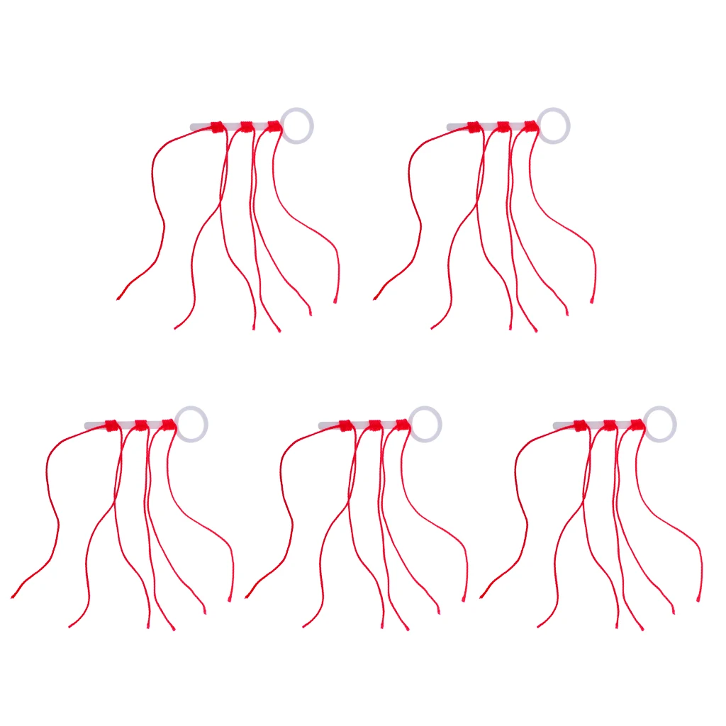 10pcs Stop Knot Durable Red Braided String Knots Outdoor Fishing Accessory Tackle Tool for Rock
