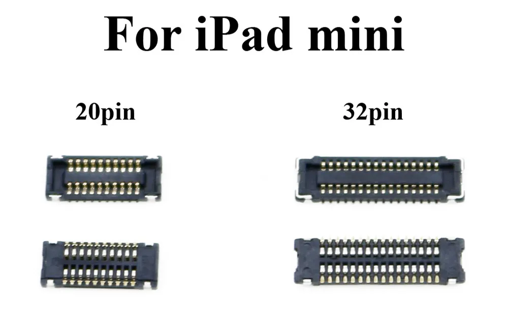 

FPC Connector For iPad 2 3 4 5 6 Air1 Air2 mini 1 2 3 4 LCD Display Touch FPC Port Tray Socket 20pin 32pins Repair Parts