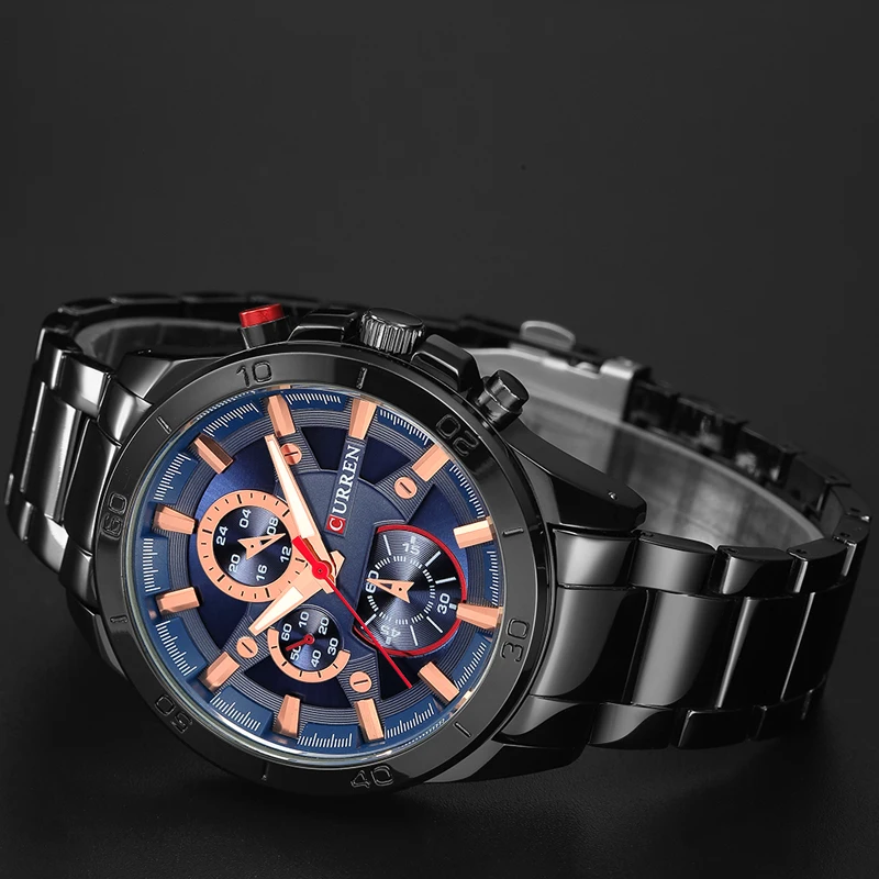  CURREN Men Watches Top Brand Luxury Men Military Wristwatches Full Steel Men Sports Watch Waterproo