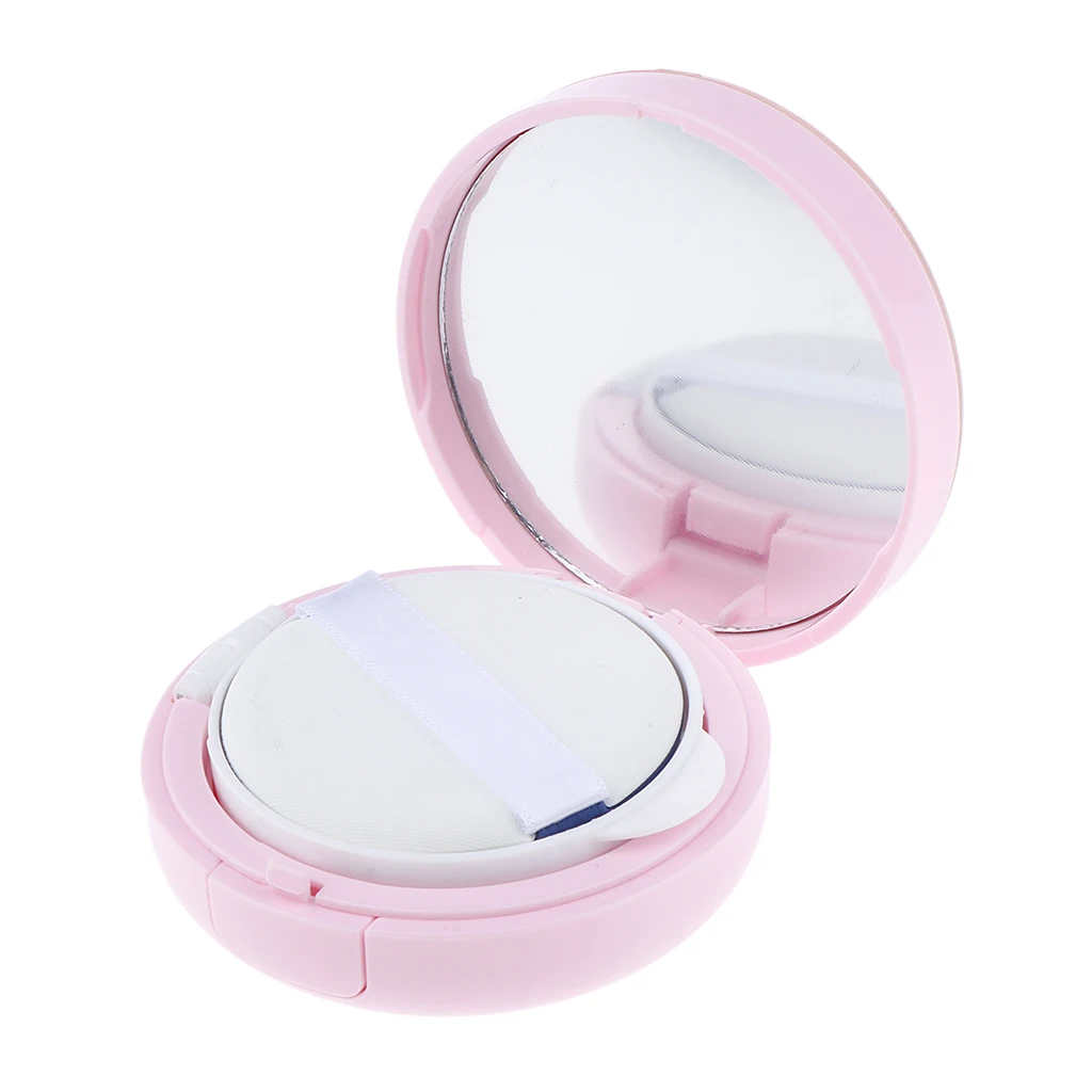 Розовый косметический спонж коробка пустые портативные воздушные подушки контейнер туалетный порошок коробка для женщин макияж аксессуары