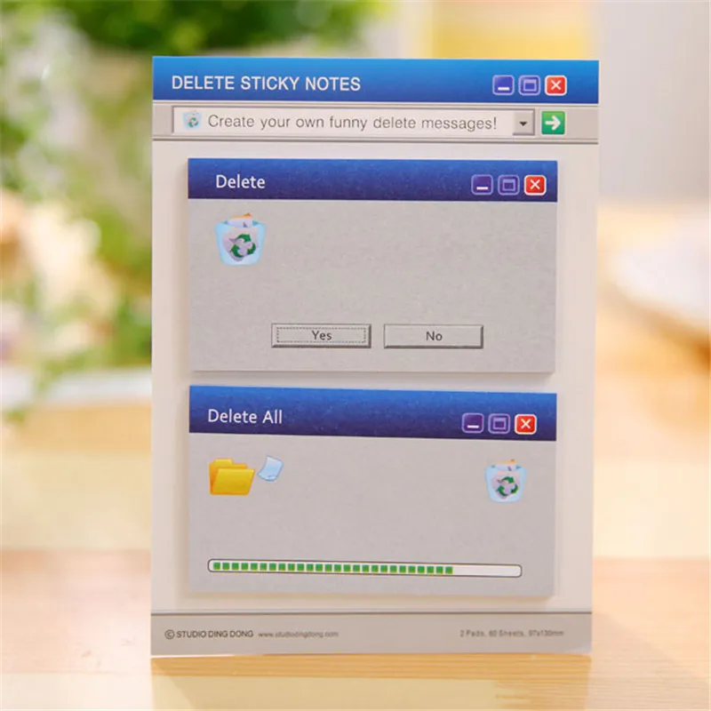 

60Pages Computer System Shape Memo Pad Cute Sticker Notes School Office Stationery Paper Notes Sticky Pads Stationery Sticker