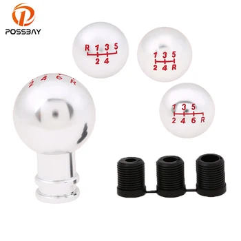 

POSSBAY 5/6 Speed Car Manual Aluminum Round Shifter Gear Knob Shift Universal for Most Manual Car Vehicles Shift Knob Shifter