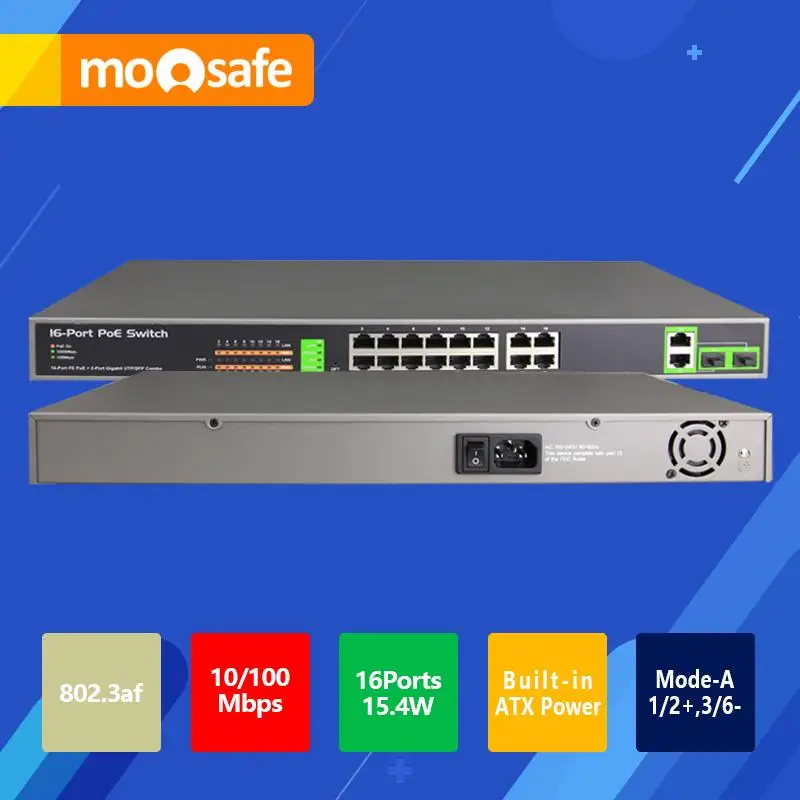 16CH POE Switch Power Over for Network IP Camera Security