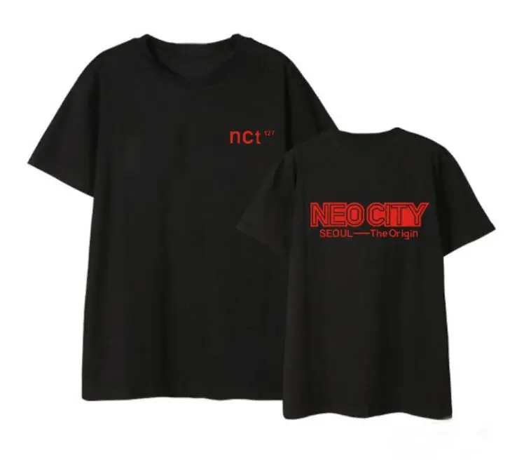 Футболка Kpop nct 127 с круглым вырезом и коротким рукавом летняя свободная футболка в