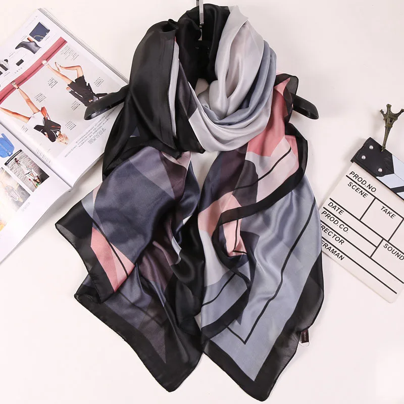 Luxury Brand Women Silk Scarf Beach Shawl Lady Echarpe Luxurious Wrap
