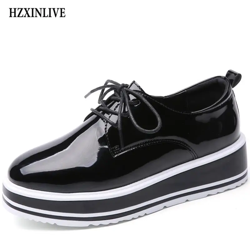 

HZXINLIVE 2018Autumn Women Flat Shoes Flat Platform Solid Color Comfortable ladies Casual Shoes Fashion zapatos mujer Breathable