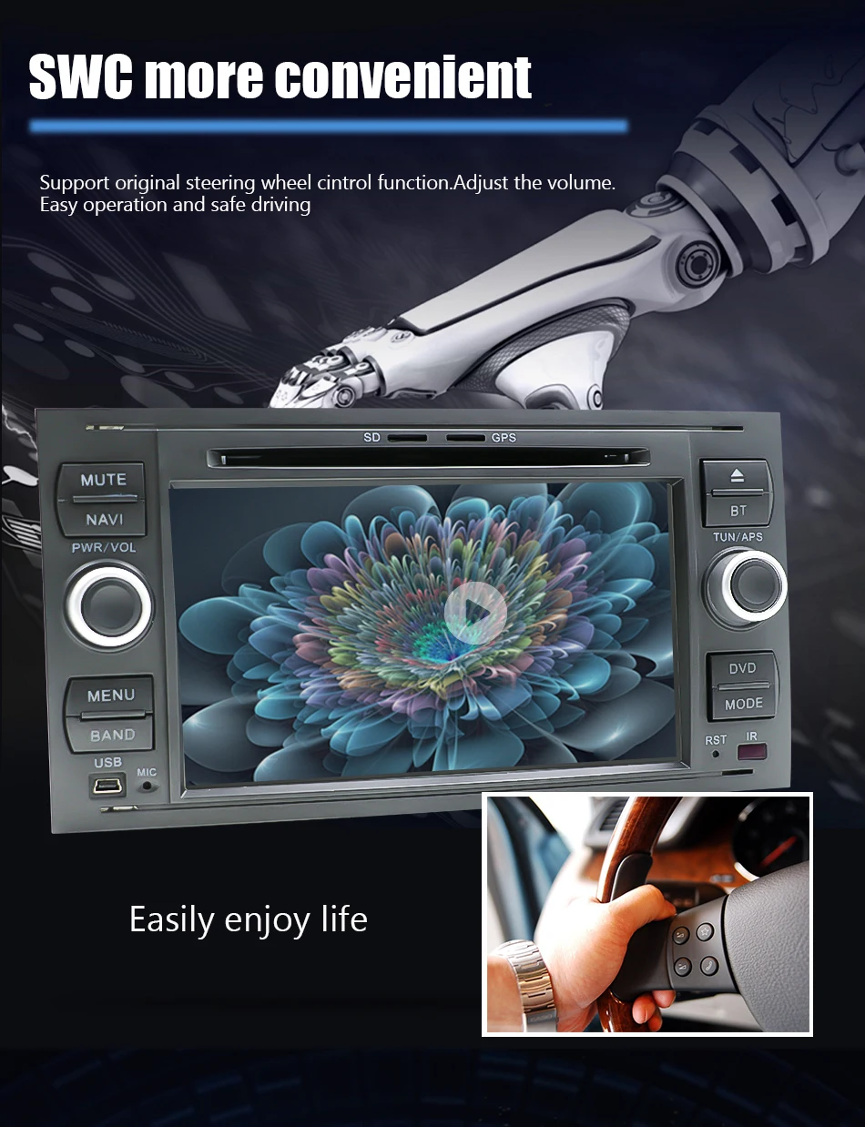 Sale Eunavi Android 9.0 IPS 2 Din Car DVD For Ford Mondeo S-Max Focus C-MAX Galaxy Fiesta Transit Fusion Multimedia Player 2G+32G 11 Sale Eunavi Android 9.0 IPS 2 Din Car DVD For Ford Mondeo S-Max Focus C-MAX Galaxy Fiesta Transit Fusion Multimedia Player 2G+32G 11