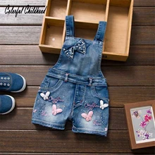 Новинка; Весенняя детская джинсовая одежда; джинсовые комбинезоны с рисунком для новорожденных девочек; комбинезоны для малышей; комбинезон для маленьких девочек