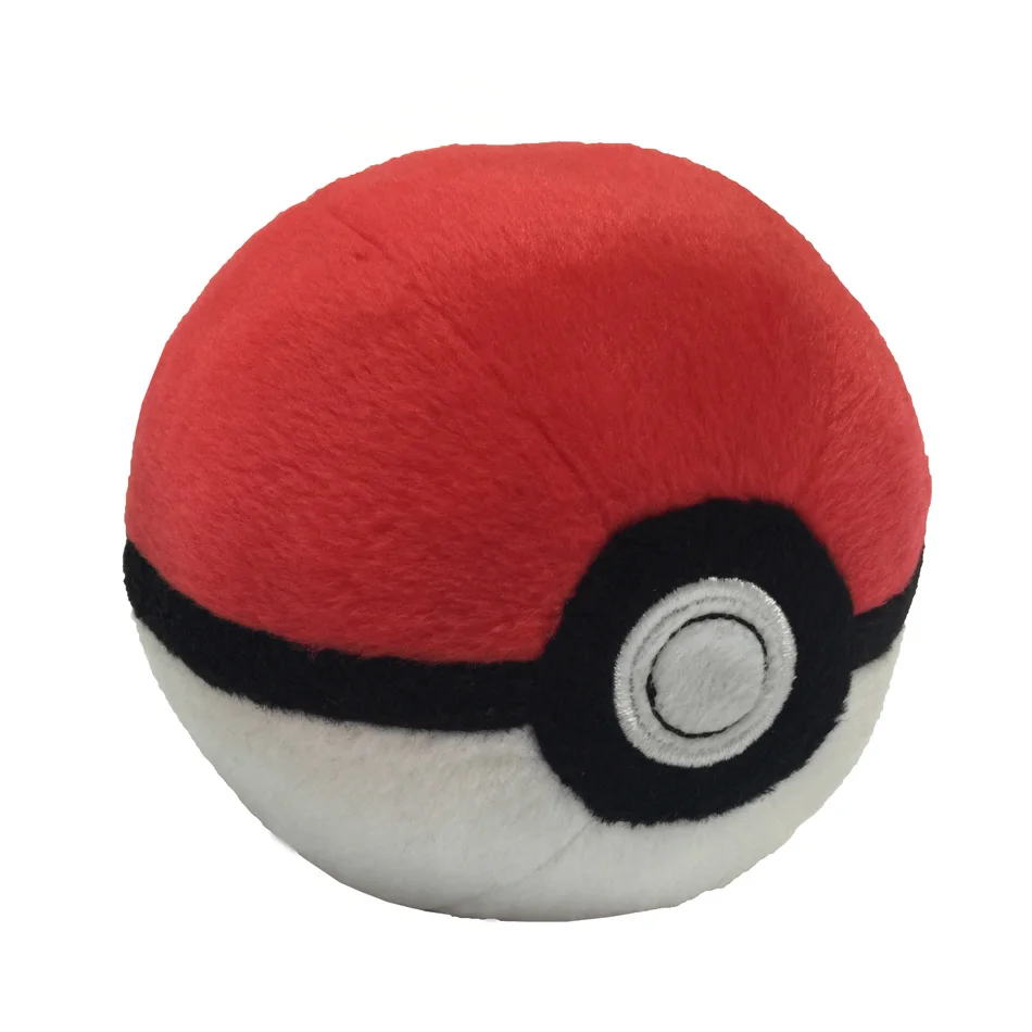 5 шт. 12 см Прекрасный Пикачу Poke Ball плюшевые игрушки кукла аниме красный синий фиолетовый мяч мягкая игрушка для детей подарок для детей