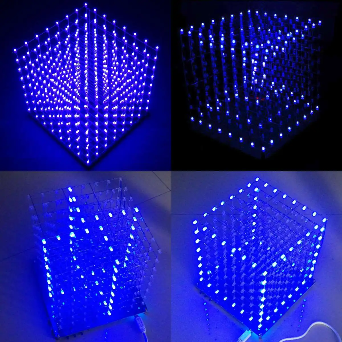 LEORY акриловый чехол для DIY 3D светильник Cube Kit 8x8x8 512LED MP3 музыкальный спектр DIY Электронные Наборы Дисплей электронное производство