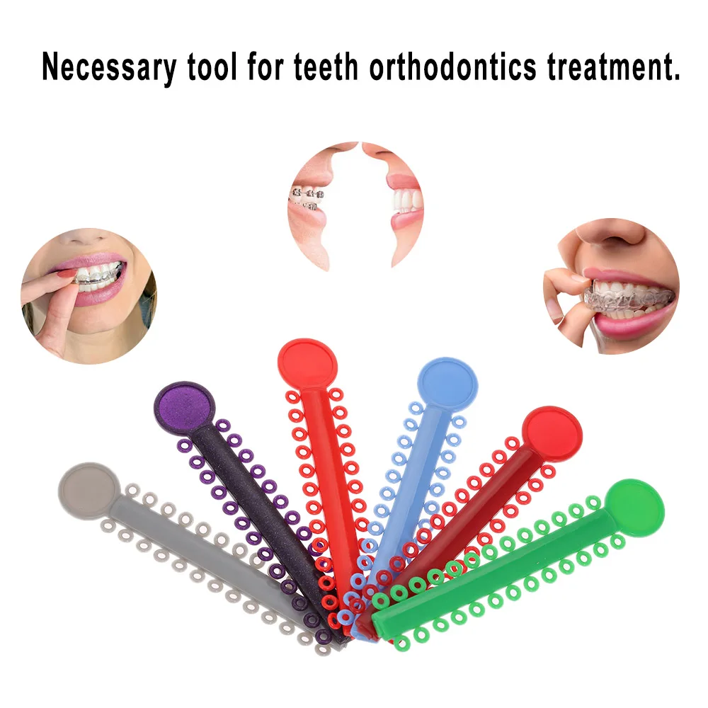 40Pcs/pack High Elasticity Dental Ligature Ties Orthodontics Elastic Multi Color Rubber Bands For Health Teeth Tools | Красота и