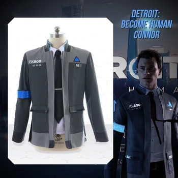 

Men's Cosplay Costume 2019 Detroit Becomes Human Cos Kara Bionic Person Uniform Connor Male Clothes Set New Year Costume DY18027