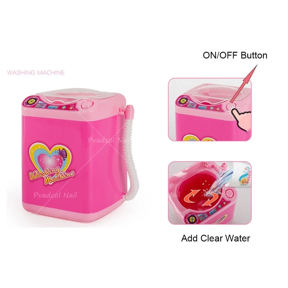 

1pc 10.3*7.5*7.5cm Electric Cute Cosmetic Powder Puff Washing Machine Makeup Brushes Cleaner Washer Tool Party Gifts
