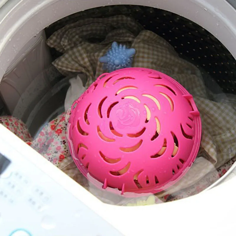 Розовый Модный инструмент для чистки одежды, практичный контейнер для стирки бюстгальтера с двойным шариком, Стиральный бюстгальтер для мытья