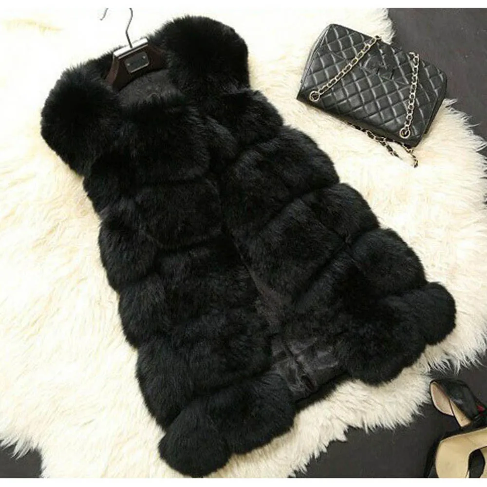 2019 New Fashion Women Faux Fur Coat Winter Casual Warm Slim Sleeveless Faux Vest Winter Fox Fur Jacket Women Casaco Feminino 2019 New Fashion Women Faux Fur Coat Winter Casual Warm Slim Sleeveless Faux Vest Winter Fox Fur Jacket Women Casaco Feminino